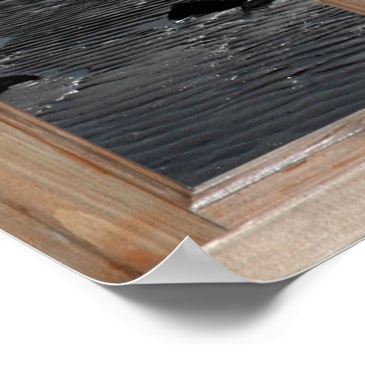 Poster Silvery Beach Vue depuis une fenêtre (Coin)