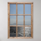 Poster Silvery Beach Vue depuis une fenêtre (Devant)