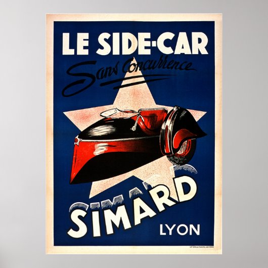 Poster Simard - Le Side Car - Lyon Vintage (Devant)