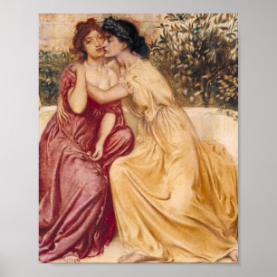 Poster Simeon Et Solomon Sappho Et Erinna Dans Un Jardin