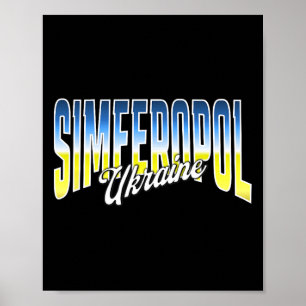 Poster Simferopol Ukraine Drapeau Patriotique Fierté Nati