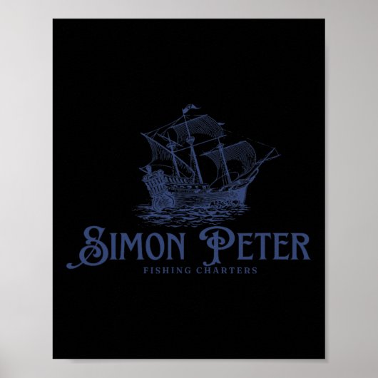 Poster Simon Pierre excursions de pêche Jésus chrétiens D (Devant)