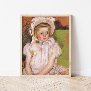 Poster Simone in a White Bonnet Mary Cassatt