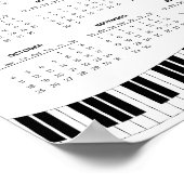 Poster Simple 2026 Calendar with Piano Keys | (Coin)