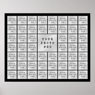 Poster Simple 53 Photo Collage couleur personnalisée