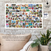 Poster Simple 99 Photo Collage couleur personnalisée