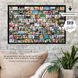 Poster Simple 99 Photo Collage couleur personnalisée<br><div class="desc">Créez votre propre photo collage poster avec ce modèle facile à télécharger pour 99 images de différentes formes de carrés et rectangles pour accueillir une variété de sujets photo. Choisissez la couleur de votre arrière - plan dans EDIT (en noir). Disposer de souvenirs photographiques est une excellente façon de commémorer...</div>