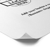 Poster Simple ajout minimal du nom de texte du logo (Coin)