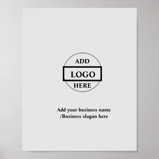 Poster Simple ajout minimal du nom de texte du logo (Devant)