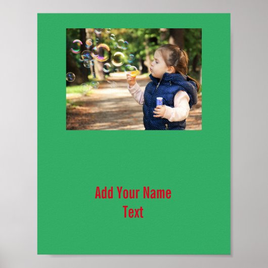 Poster Simple ajout minimal du nom de texte du logo (Devant)