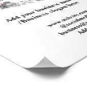 Poster Simple ajout minimal du nom de texte du logo (Coin)