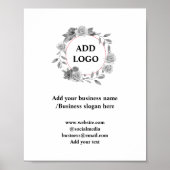 Poster Simple ajout minimal du nom de texte du logo (Devant)