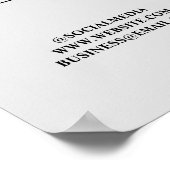 Poster Simple ajout minimal du nom de texte du logo (Coin)