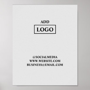 Poster Simple ajout minimal du nom de texte du logo