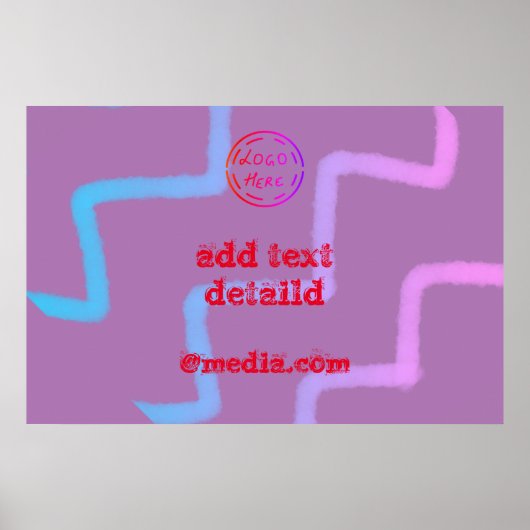 Poster Simple ajout minimal du nom de texte du logo (Devant)