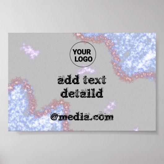 Poster Simple ajout minimal du nom de texte du logo (Devant)