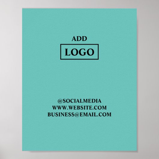 Poster Simple ajout minimal du nom de texte du logo (Devant)