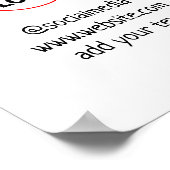 Poster Simple ajout minimal du nom de texte du logo (Coin)