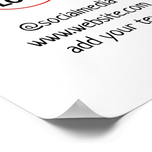 Poster Simple ajout minimal du nom de texte du logo (Coin)