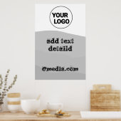 Poster Simple ajout minimal du nom de texte du logo (Cuisine)