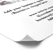 Poster Simple ajout minimal du nom de texte du logo (Coin)