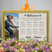 Poster Simple Artsy Wedding Seating Chart 36"x24"