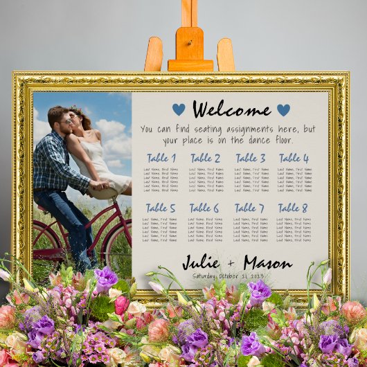 Poster Simple Artsy Wedding Seating Chart 36"x24"