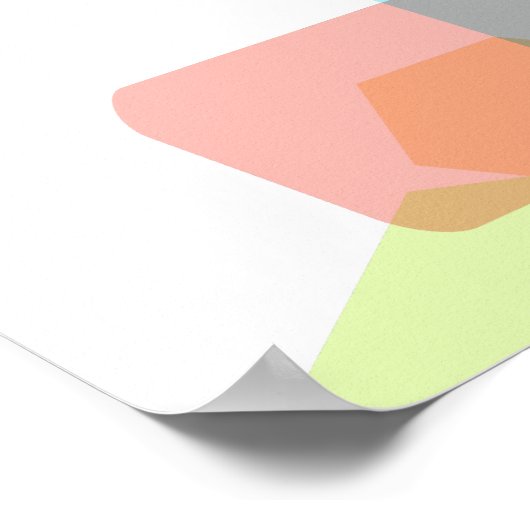 Poster Simple Asymmetrical Pastel Color Geometric (Coin)