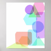 Poster Simple Asymmetrical Pastel Color Geometric (Devant)