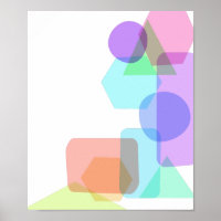 Simple Asymmetrical Pastel Color Geometric