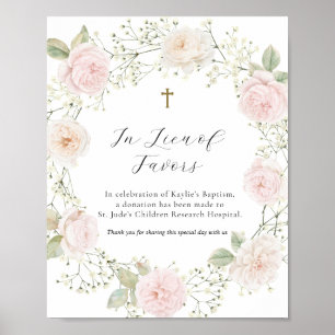 Poster Simple Baby's Breath et Roses en Remplacement des