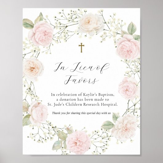 Poster Simple Baby's Breath et Roses en Remplacement des  (Devant)