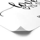 Poster Simple Black Calligraphy L'amour est doux (Coin)