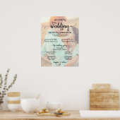 Poster Simple Black Calligraphy Photo Wedding Programme (Cuisine)