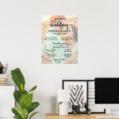 Poster Simple Black Calligraphy Photo Wedding Programme (Bureau à domicile)