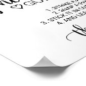 Poster Simple Black Calligraphy Photobooth Livre d'invité (Coin)