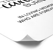 Poster Simple Black Calligraphy This Candle Burns Sign (Coin)