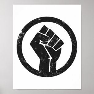 Poster Simple Black Life Matériau de protestation Power P