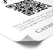 Poster Simple Black Typography Mariage Honeymoon Fund (Coin)
