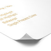 Poster simple blanc Beige Preishear (Coin)