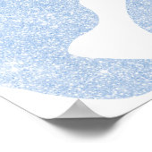 Poster Simple Blue White Large Cow Spots Animal Print (Coin)