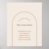 Poster Simple Boho Arch Mariage d'ivoire Cette bougie brû (Devant)