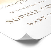 Poster Simple Boho Bienvenue Bébé Garçon Célébration de N (Coin)