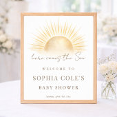Poster Simple Boho Bienvenue Bébé Garçon Célébration de N