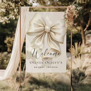 Poster Simple Boho Elegant Crème d'ivoire Fête des mariée