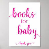 Poster Simple Books for Baby | Hot Pink Book Dropoff (Devant)
