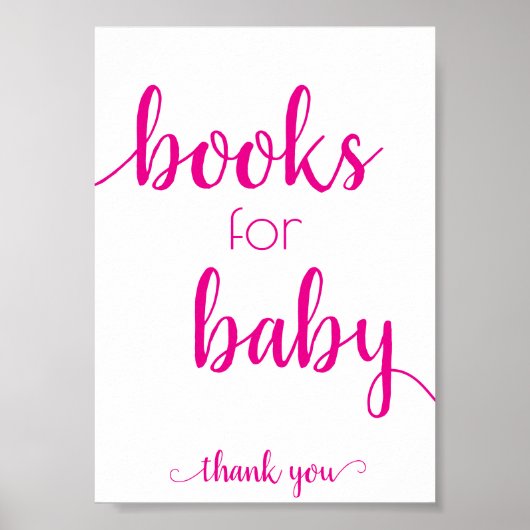 Poster Simple Books for Baby | Hot Pink Book Dropoff (Devant)