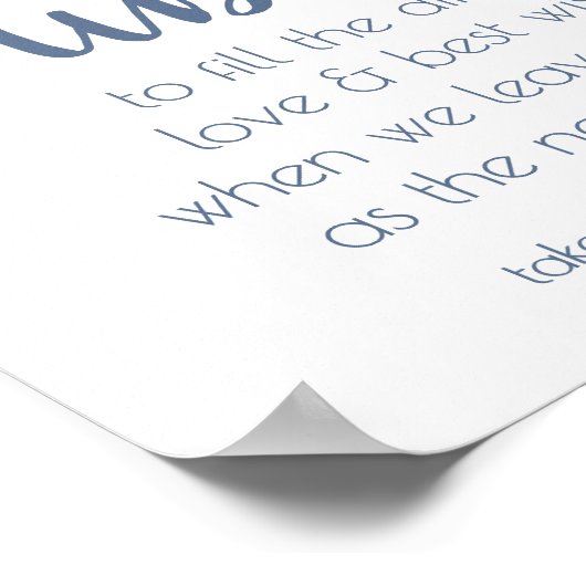 Poster Simple Bubbles | Dusty Blue Party Event Station (Coin)