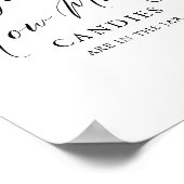 Poster Simple Calligraphie Devine Combien de Baby showers (Coin)