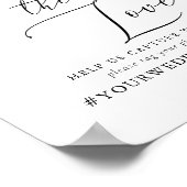 Poster Simple calligraphie Mariage russe Hashtag (Coin)